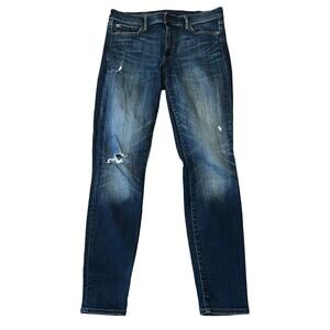 GAP Women's Distressed Ankle Skinny Jean Dark Indigo Size 29